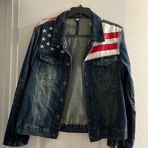 Denim Jacket American Flag